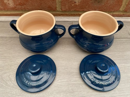 Two small blue creuset - two,