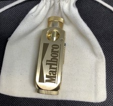 Heavy Solid Brass Marlboro Cigar Cigarette Lighter Retro Vintage Style Gift