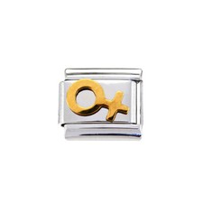 Female symbol (b) Italian charm - fits 9mm classic Italian charm bracelets