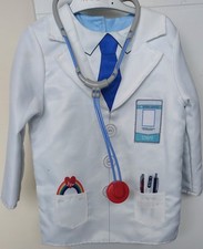 Doctor's Reversible Costume For Kids 3 - 4 years Include stethoscope and Mask
