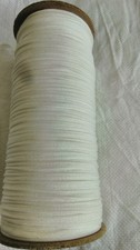 FULL ROLL VINTAGE 8mm white gimp piping braid C764 the dark spot is my camera..