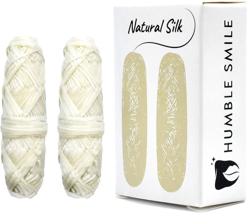 Natural silk dental floss - natural,