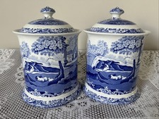 Pair Of Spode Blue Italian