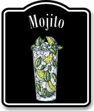 Mojito Cocktail Bar Sign BLACK