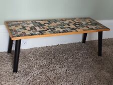 Long Mid Century Mosaic Tiled Coffee Table, 100 cm x 35 cm, Retro,  1960's