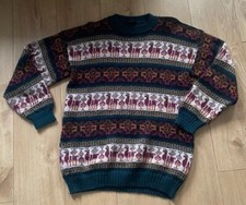Peruvian Pincho Poncho, Multicolour Jumper, Medium 60% Alpaca