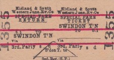 M&SWJR JOINT Railway Ticket SWINDON TN 1355