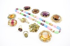 Glass Agate Jewellery 1980s Celtic Individually Knotted x 12