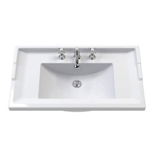 Hudson Reed Old London 620mm 3 Tap Hole Furniture Basin White Ceramic Sink