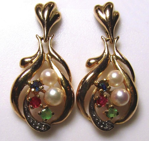 9ct yellow gold pearl - yellow, gold,