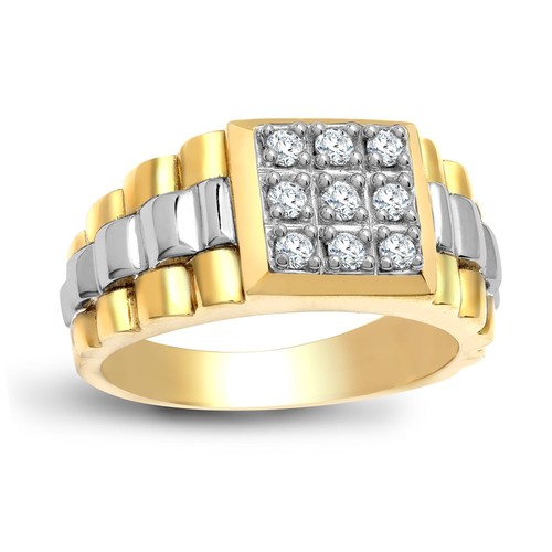 Mens 9ct colour gold - 2,