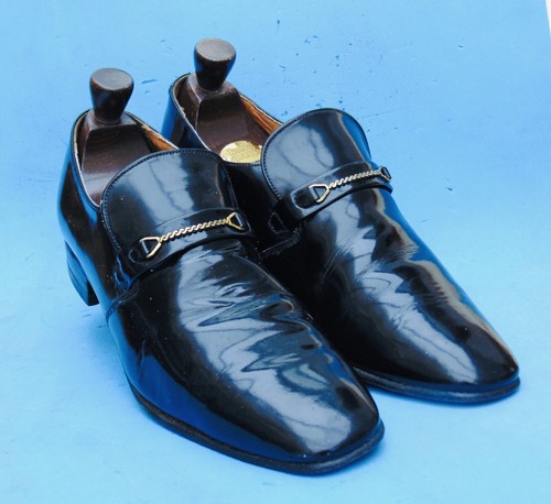 Saxone black patent leather - black,