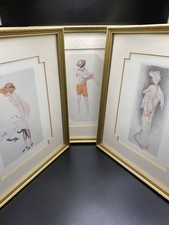 RAPHAEL KIRCHNER 3x Framed Prints  NUDE LADIES 