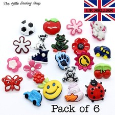 6 Kids Novelty Buttons