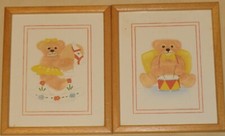 X2 Teddy bear framed pictures