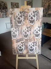 CIRCUS CLOWN - an original signed artwork by DUFFY(LARGE 610mm by 910mm by 40mm)