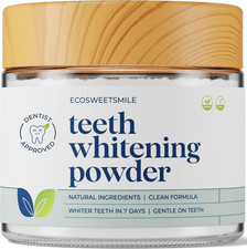 ECOSWEETSMILE Dentist Approved Teeth Whitening Powder 6 Month Supply Teeth White
