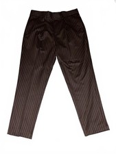 Retro Brown Pinstripe Trousers