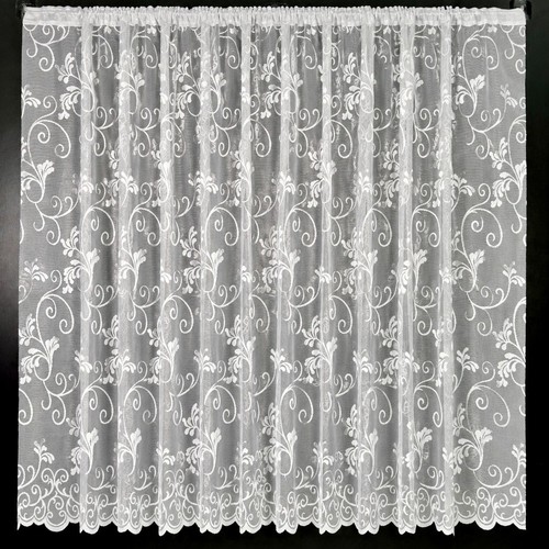 White net curtain floral - net,