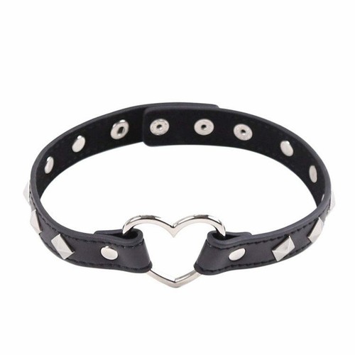 Black heart ring choker - ring, |