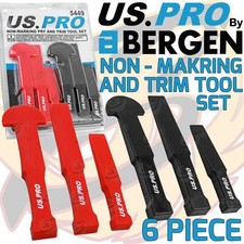 US PRO Non-Marking Trim & Pry Bar Door Trim Remover Tool Set Clip Removing 6pcs