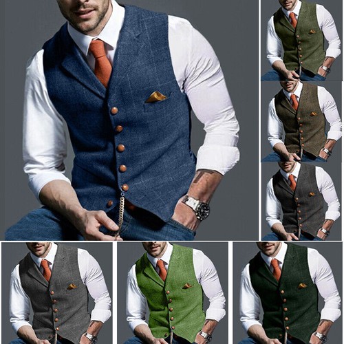 Mens vest herringbone - mens,