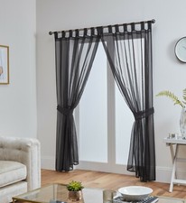 Voile curtain pair plain - pair,