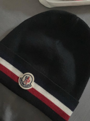 Moncler black knit beanie hat - moncler,