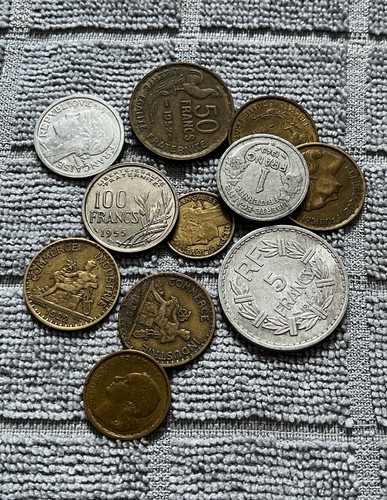Mixed coins from france - coins,