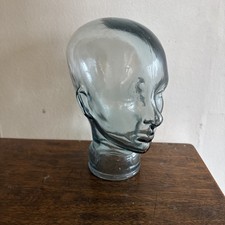 Vintage blue Tint Glass Mannequin Model Head