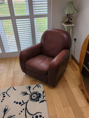 Leather armchair cosy and - cosy,