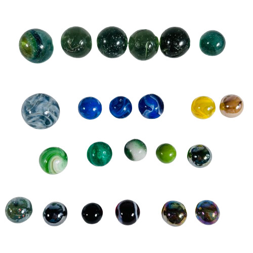 Vintage glass marbles mixed - marbles,