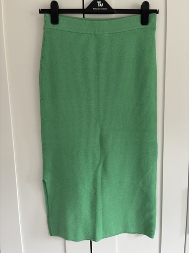 Green knit midi pencil - m&s,