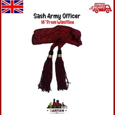 Army Officers Sash Maroon Silk