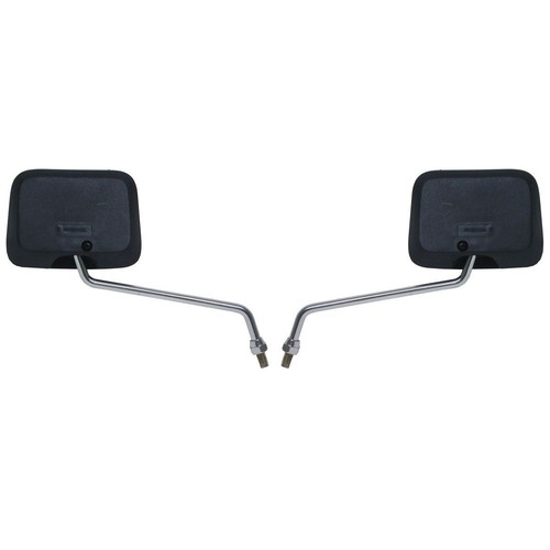Mirrors 8mm black rectangle - black,