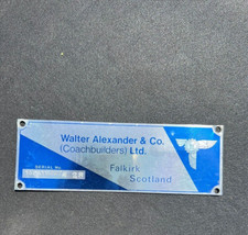 Alexander Seddon Pennine 7 Eastern Scottish SSX618V Bus Chassis Body Plate Badge