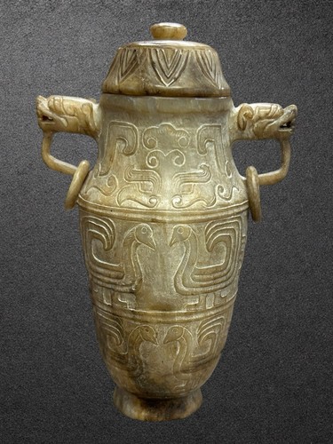 Chinese carved jade stone - 7”,