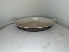 Le Crueset , Brown Enamel Over Iron, Au Gratin Casserole Pan # 32