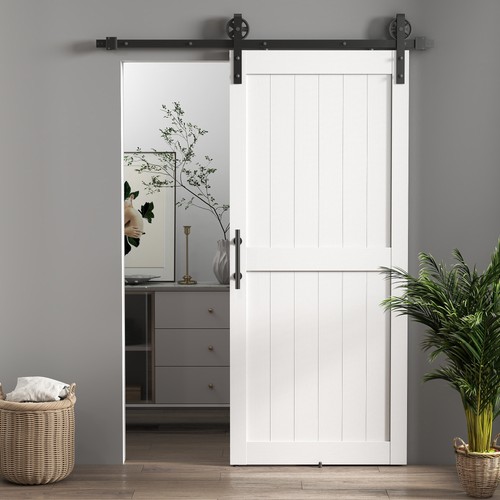 Homcom 183cm sliding barn door - homcom,