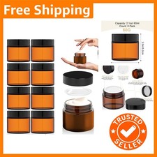 Pack 60ml amber glass jars - 8,