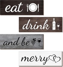 4 Pcs Rustic Kitchen Decor and