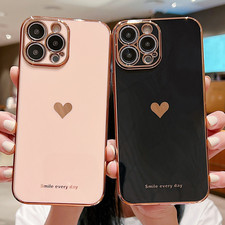 Love Heart Phone Case for iPhone 16 15 14 13 12 11 Pro Max Plus Shockproof Cover