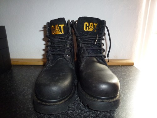 Cat black size uk7 boots - uk7,