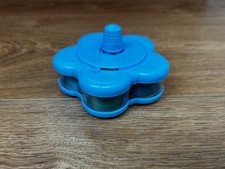 Vintage Sewing Thread Spool / Reel Holder with 5 Vintage Spools of Thread - Blue