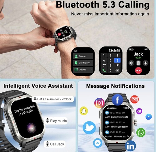 Gps military smart watch - smart, men