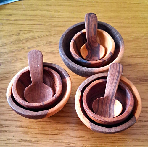 Acacia salt cellar - x, /spice