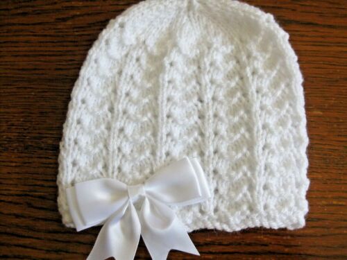New hand knitted baby - hand, white