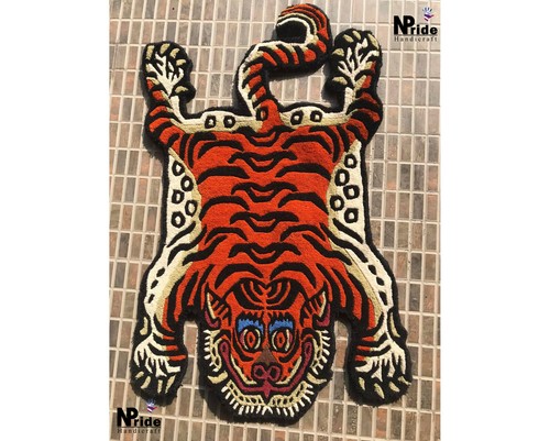 Handtufted tibetan tiger - tiger, rug