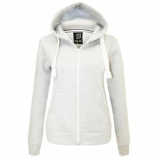 Ladies Plain Zip Up Hoodie