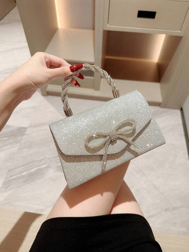 Luxury glitter bow evening - luxury,